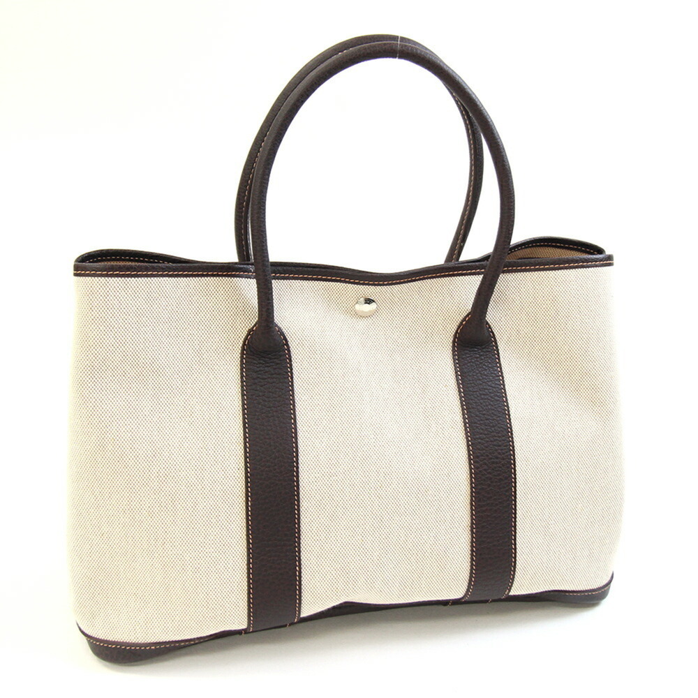 Hermes Garden PM Handbag, Marron Toile H, □H stamp, manufactured in 2004, Tot...